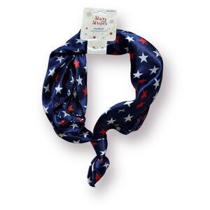 Stars and Stripes Head Scarf Bandana USA Fourth of July Blue White Red Theme‎